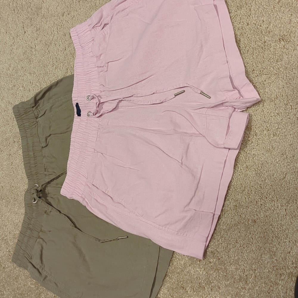 GAP Pink and Green Linen Shorts - Picture 7 of 7